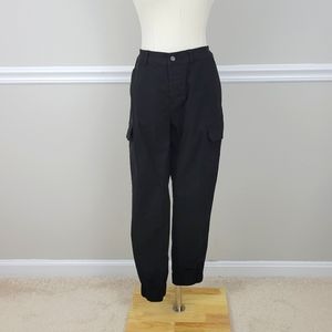 Asos Design Cargo Black Men Slim Fit Rise 10 Pants